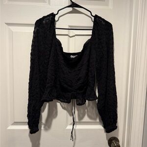 Hollister Black Lace Blouse